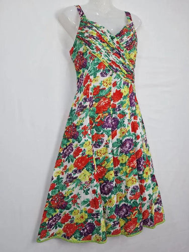 Lemonade on the Lawn Vintage Garden Afternoon Tea Dress Size 10 by SwapUp-Online Second Hand Store-Online Thrift Store
