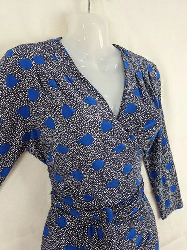Leona Edmiston Essential Wrap Stretch Office Midi Dress Size 10 by SwapUp-Online Second Hand Store-Online Thrift Store