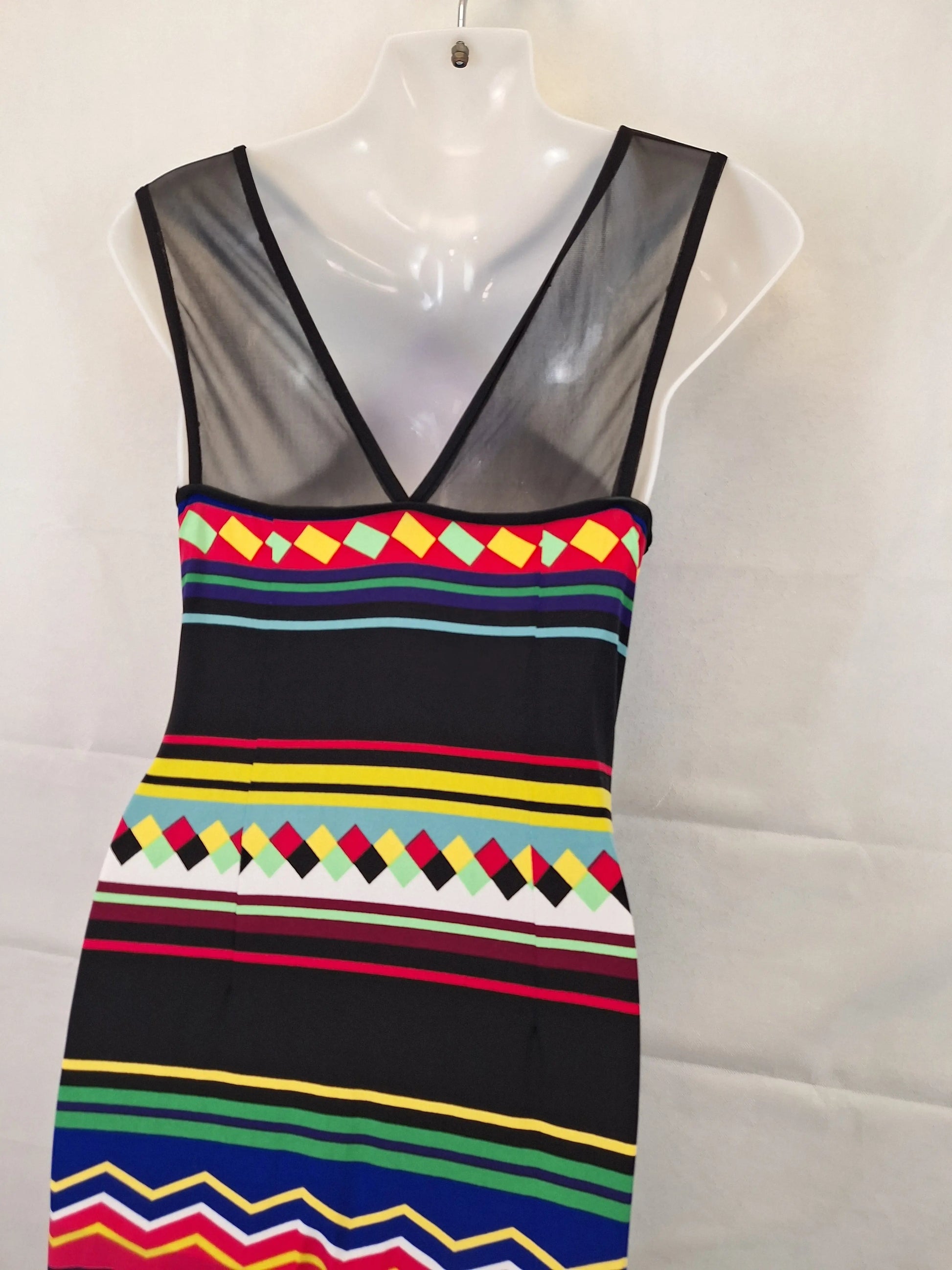 Leona Edmiston Fitted Retro Stretch Maxi Dress Size 10 by SwapUp-Online Second Hand Store-Online Thrift Store