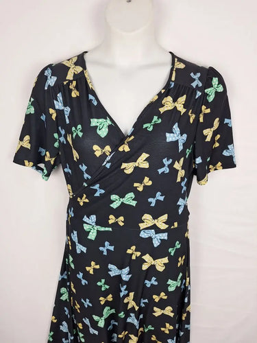Leona Edmiston Funky Bow Tie Wrap Dress Size 20 by SwapUp-Online Second Hand Store-Online Thrift Store