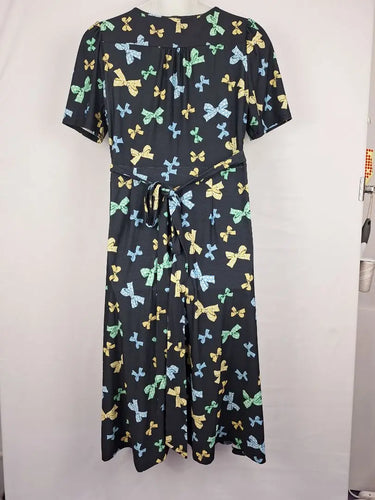 Leona Edmiston Funky Bow Tie Wrap Dress Size 20 by SwapUp-Online Second Hand Store-Online Thrift Store