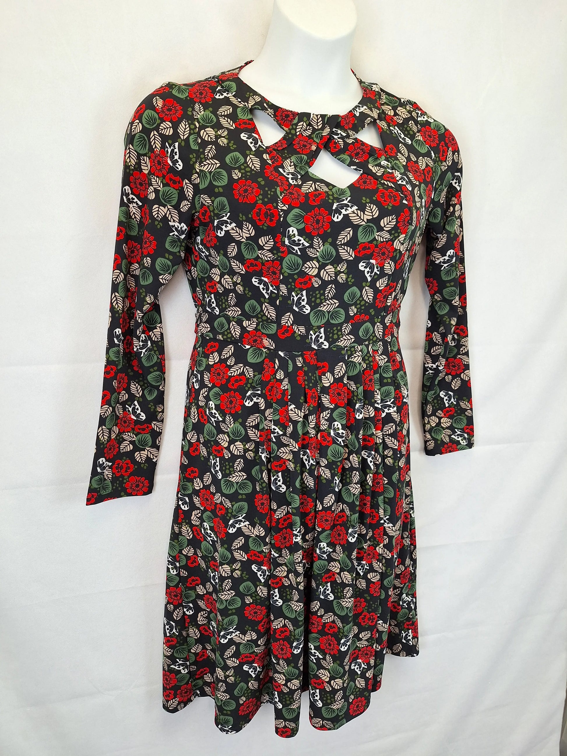 Leona Edmiston Graceful A Line Midi Dress Size 12 by SwapUp-Online Second Hand Store-Online Thrift Store