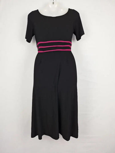 Leona Edmiston Magenta Bow Fitted Midi Dress Size M by SwapUp-Online Second Hand Store-Online Thrift Store