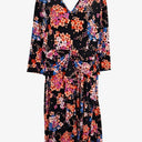 Leona Edmiston Ruched Floral Stretch Midi Dress Size 10 by SwapUp-Online Second Hand Store-Online Thrift Store