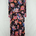 Leona Edmiston Ruched Floral Stretch Midi Dress Size 10 by SwapUp-Online Second Hand Store-Online Thrift Store