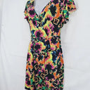 Leona Edmiston Stretch Wrap Style Neon Mini Dress Size 10 by SwapUp-Online Second Hand Store-Online Thrift Store