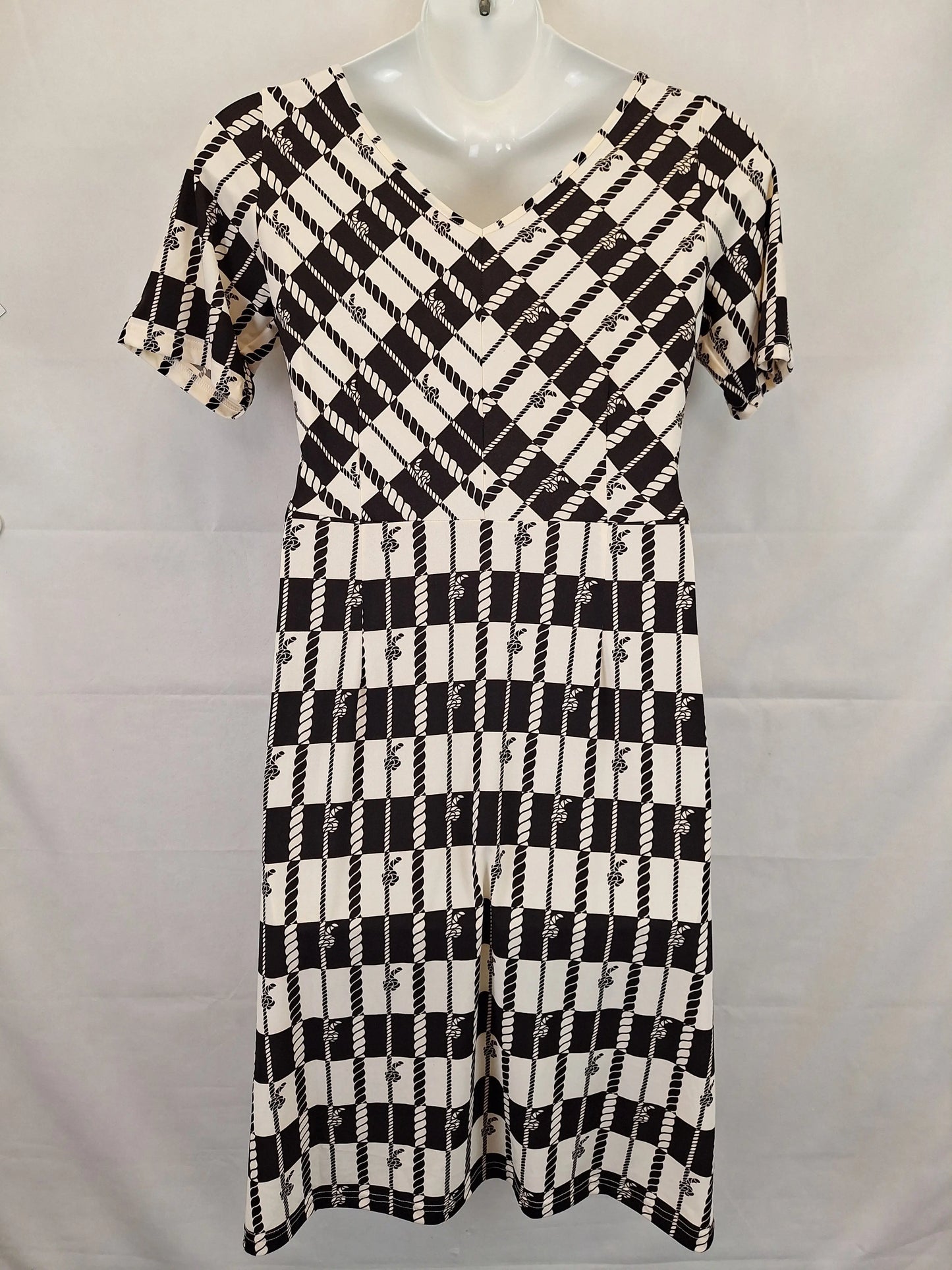Leona Edmiston Tailored Stretch Rope Midi Dress Size 14 by SwapUp-Online Second Hand Store-Online Thrift Store