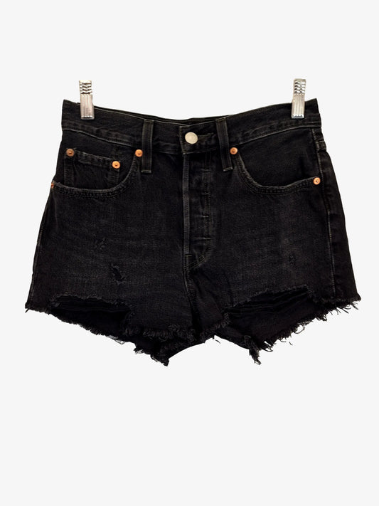 Levi's Washed Black 501 Frayed Denim Shorts Size 8 by SwapUp-Online Second Hand Store-Online Thrift Store
