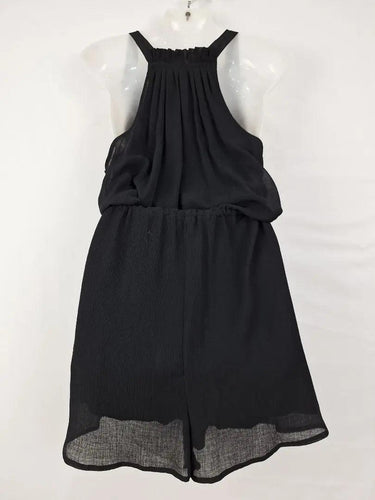 Life With Bird Textured Drawstring Dual Layer Playsuit Size S by SwapUp-Online Second Hand Store-Online Thrift Store