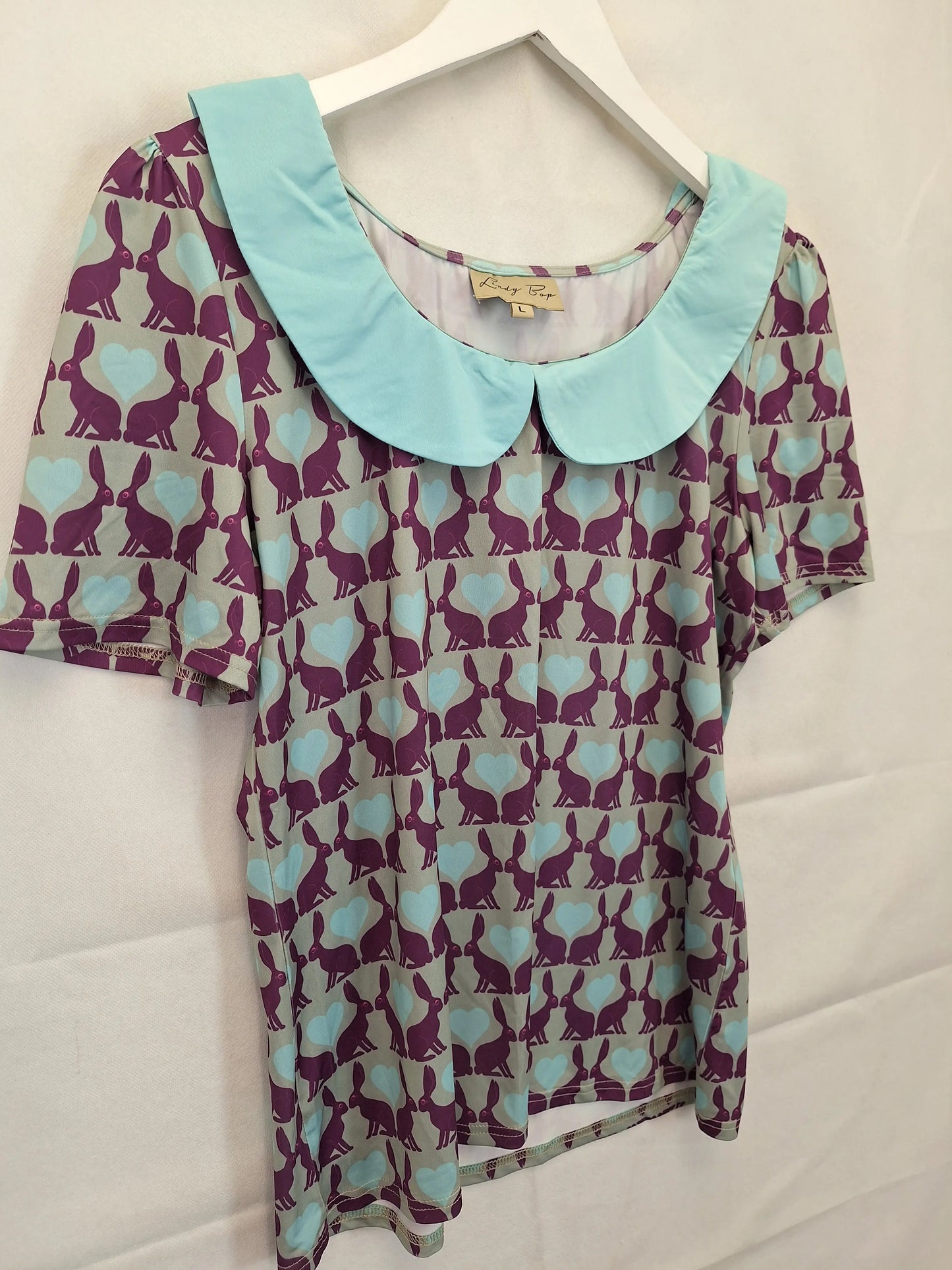 Lindy Bop Unique Peter Pan Collar Top Size L by SwapUp-Online Second Hand Store-Online Thrift Store