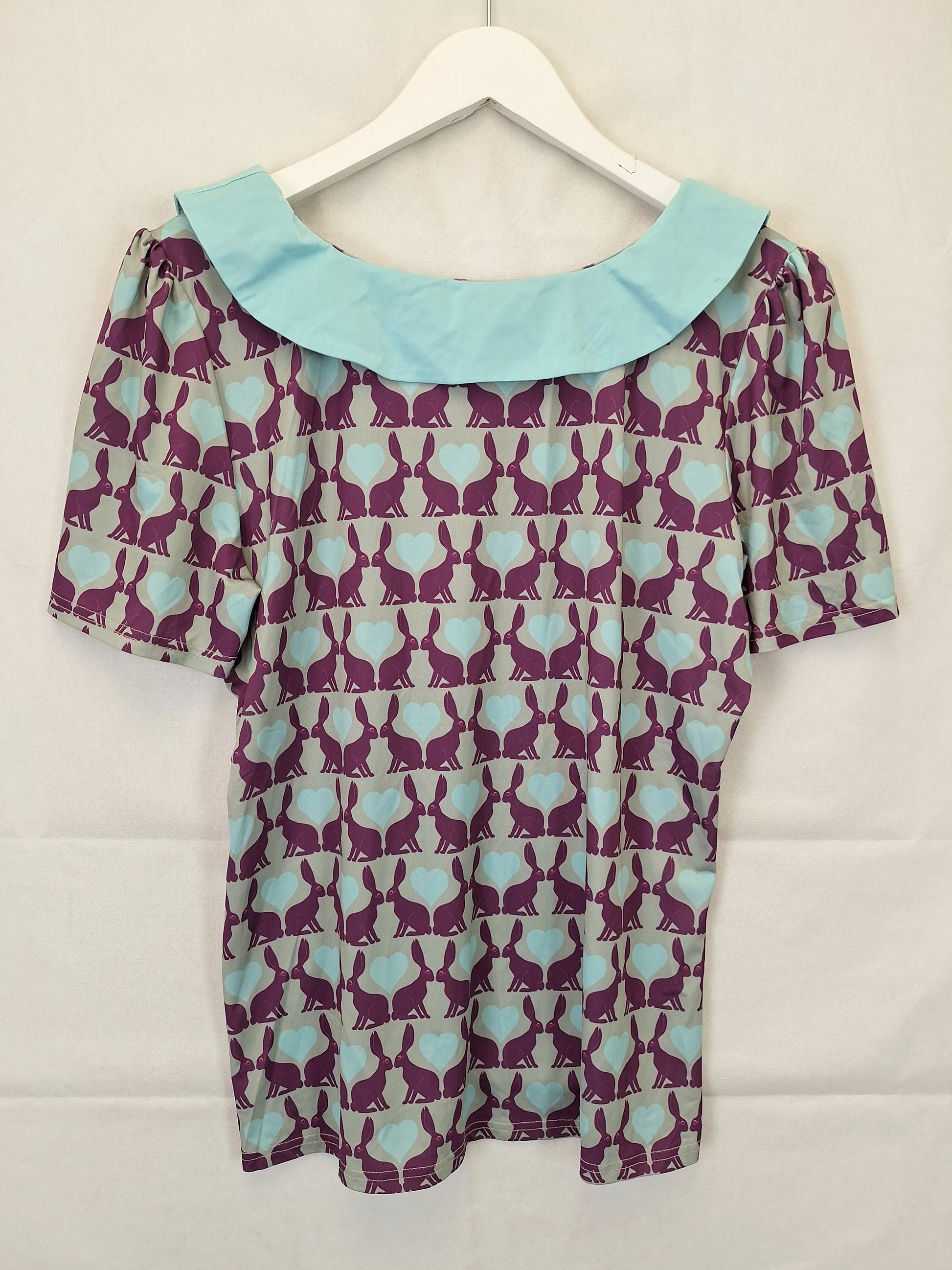 Lindy Bop Unique Peter Pan Collar Top Size L by SwapUp-Online Second Hand Store-Online Thrift Store