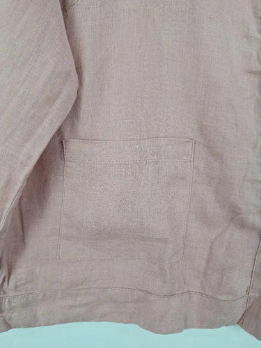 Linen & Lime Dusty Rose Boxy Linen Shirt Size M by SwapUp-Online Second Hand Store-Online Thrift Store