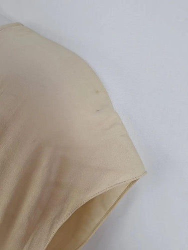Lisa Ho Champagne Double Layer Frilled Midi Dress Size 10 by SwapUp-Online Second Hand Store-Online Thrift Store