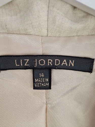 Liz Jordan Single Breasted Tailored Trench Blazer Size 14 by SwapUp-Online Second Hand Store-Online Thrift Store