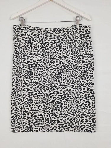 Lou Lou Casual Stretch Cheetah Midi Skirt Size 14 by SwapUp-Online Second Hand Store-Online Thrift Store