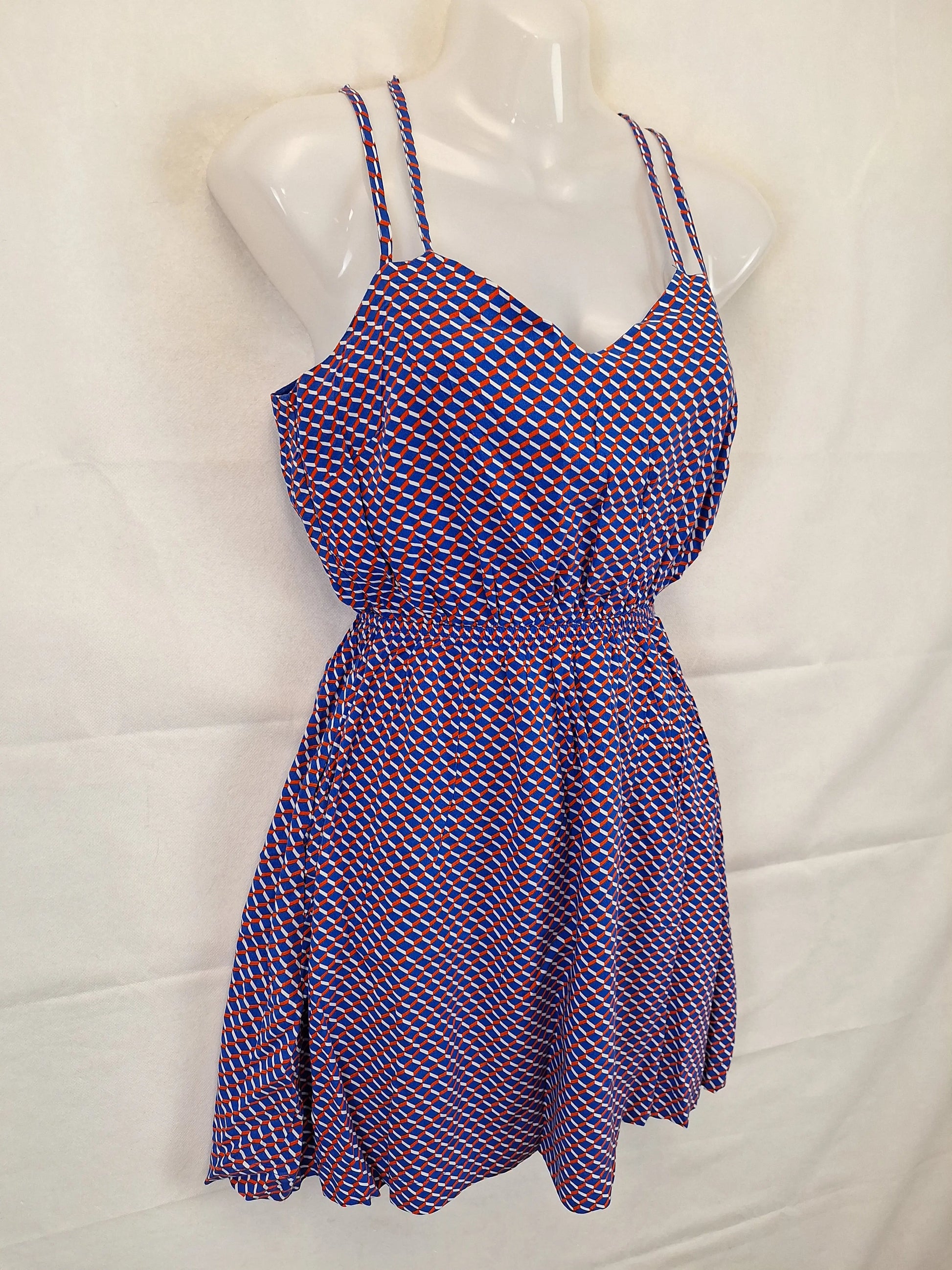 Louche  Summer Geometric Double Strap Mini Dress Size 8 by SwapUp-Online Second Hand Store-Online Thrift Store