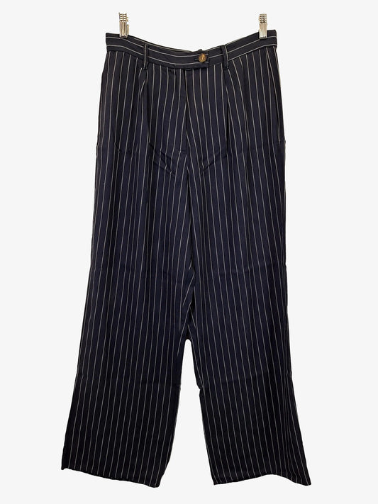 Lover Classic Navy Stripe Straight Leg Pants Size 12 by SwapUp-Online Second Hand Store-Online Thrift Store