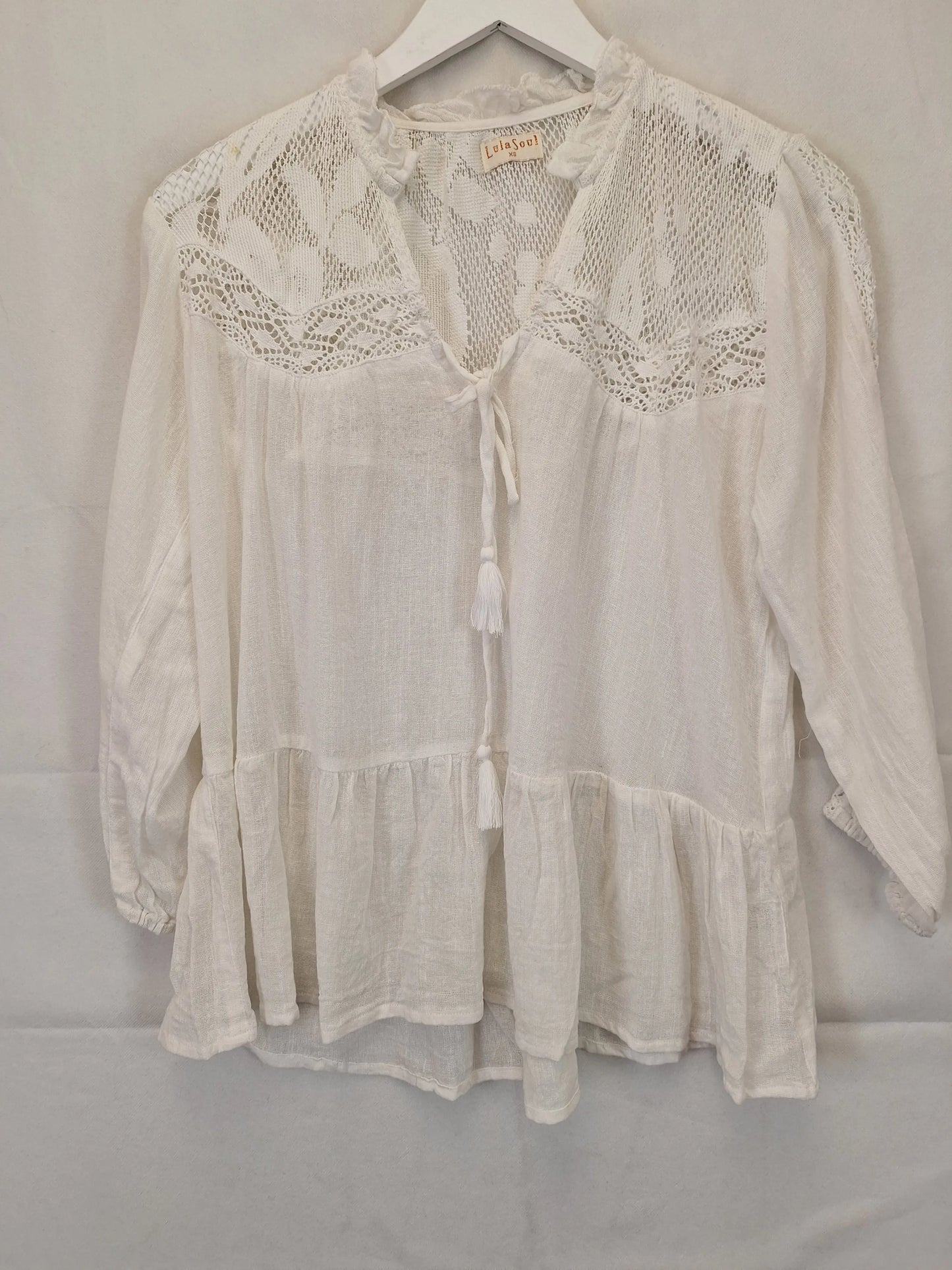 Lula Soul Boho Cotton Top Size XS by SwapUp-Online Second Hand Store-Online Thrift Store