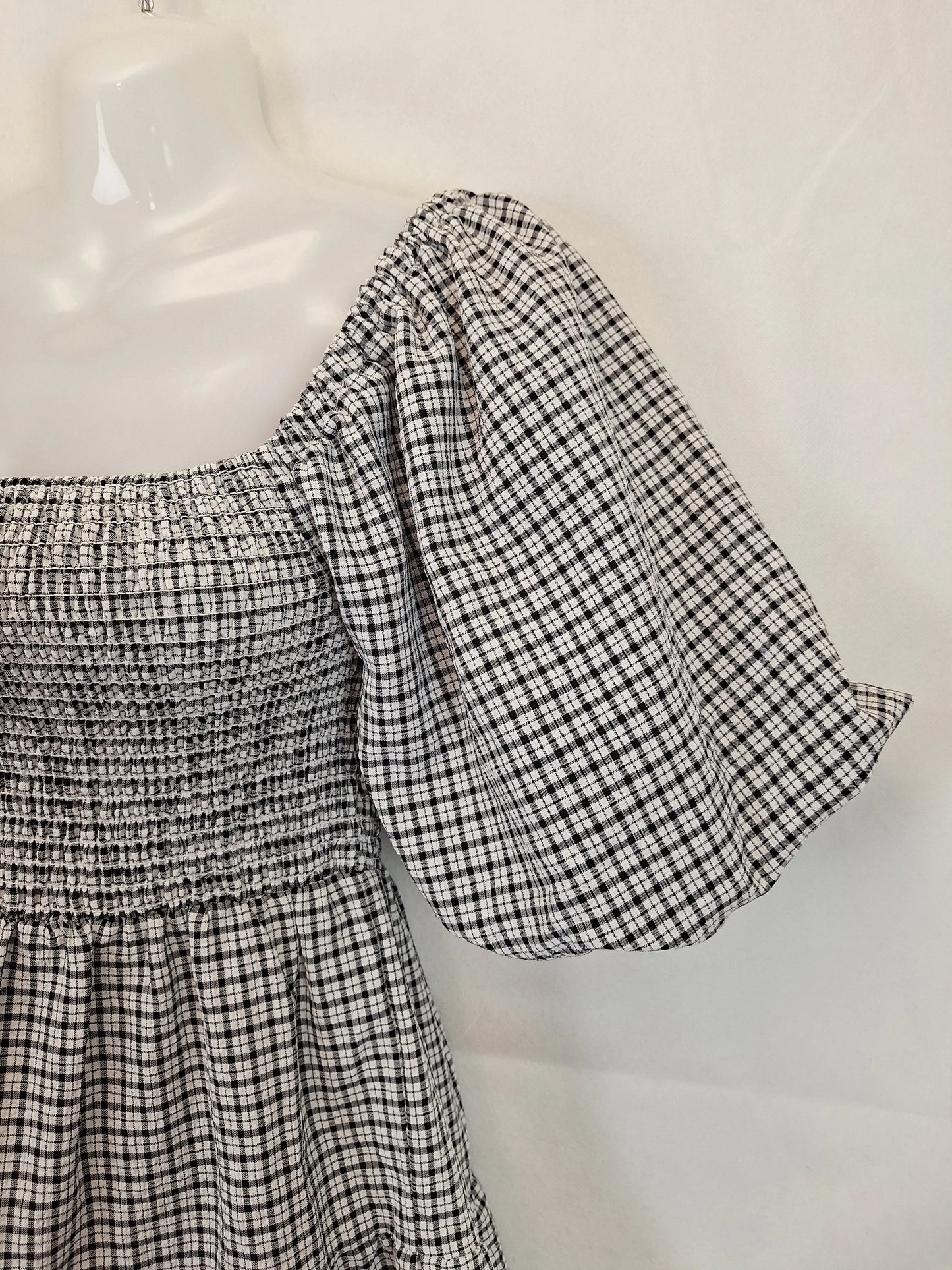 Lulu & Rose Off Shoulder Check Mini Dress Size S by SwapUp-Online Second Hand Store-Online Thrift Store