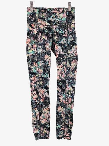 Lululemon Abstract Cherry Blossom Active Leggings Size 6 by SwapUp-Online Second Hand Store-Online Thrift Store