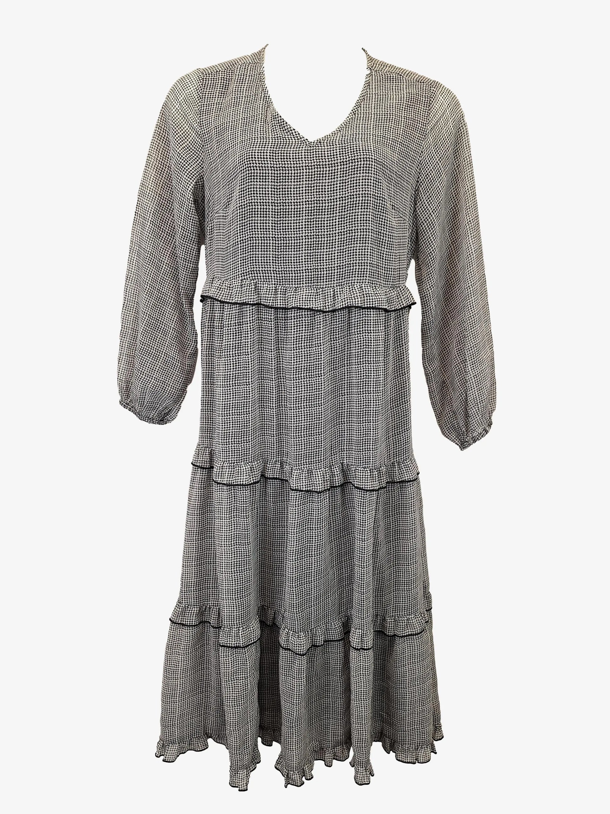 Luna Sky Gingham Frilled Midi Dress Size 14 by SwapUp-Online Second Hand Store-Online Thrift Store