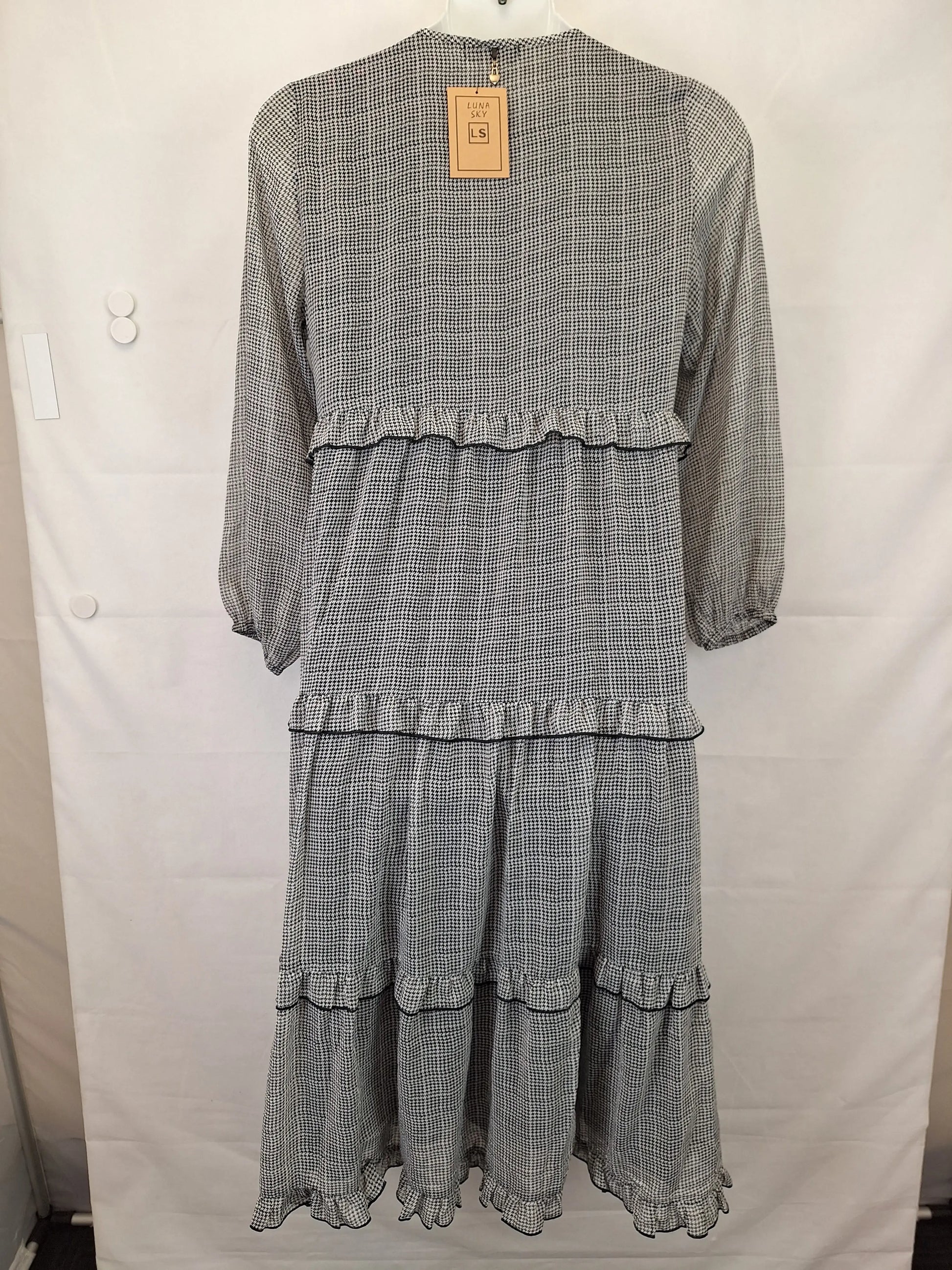 Luna Sky Gingham Frilled Midi Dress Size 14 by SwapUp-Online Second Hand Store-Online Thrift Store