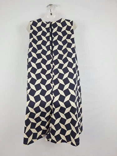 M A Dainty Navy Funky Geometric Playsuit Size 10 by SwapUp-Online Second Hand Store-Online Thrift Store