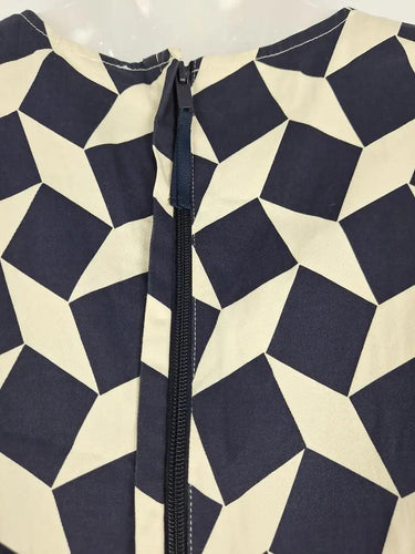 M A Dainty Navy Funky Geometric Playsuit Size 10 by SwapUp-Online Second Hand Store-Online Thrift Store