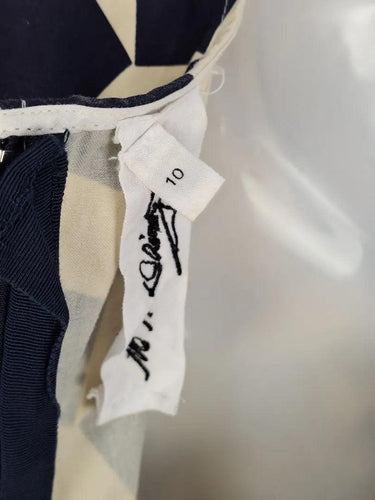 M A Dainty Navy Funky Geometric Playsuit Size 10 by SwapUp-Online Second Hand Store-Online Thrift Store