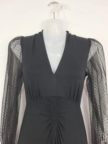 ME+EM Mesh Sleeve Ruched Dress Size 6 by SwapUp-Online Second Hand Store-Online Thrift Store