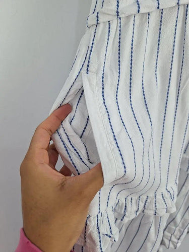 ME+EM Sailor Stripe Tiered Mini Dress Size 6 by SwapUp-Online Second Hand Store-Online Thrift Store