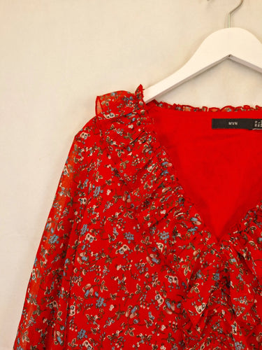 MVN Ruffle Bloom Long Sleeve Top Size 12 by SwapUp-Online Second Hand Store-Online Thrift Store