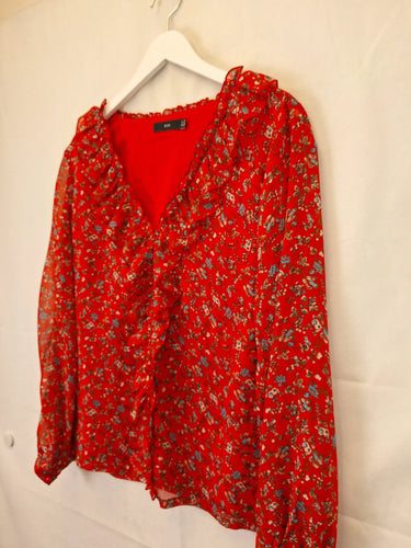 MVN Ruffle Bloom Long Sleeve Top Size 12 by SwapUp-Online Second Hand Store-Online Thrift Store