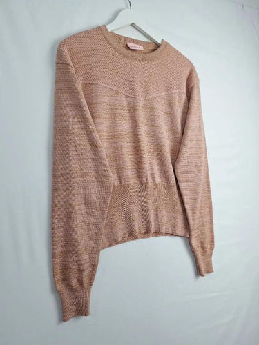 Made590 Gold Thread Blush Pink Knit Jumper Size XXXL by SwapUp-Online Second Hand Store-Online Thrift Store