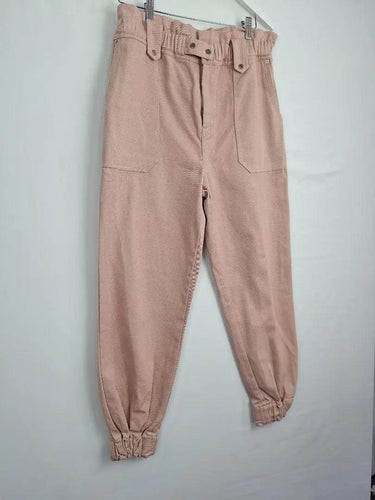 Magali Pascal Blush Elasticated Juno Denim Jeans Size L by SwapUp-Online Second Hand Store-Online Thrift Store