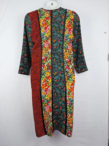 Maggie Shepherd Vintage Floral Patchwork Shirt Midi Dress Size M by SwapUp-Online Second Hand Store-Online Thrift Store