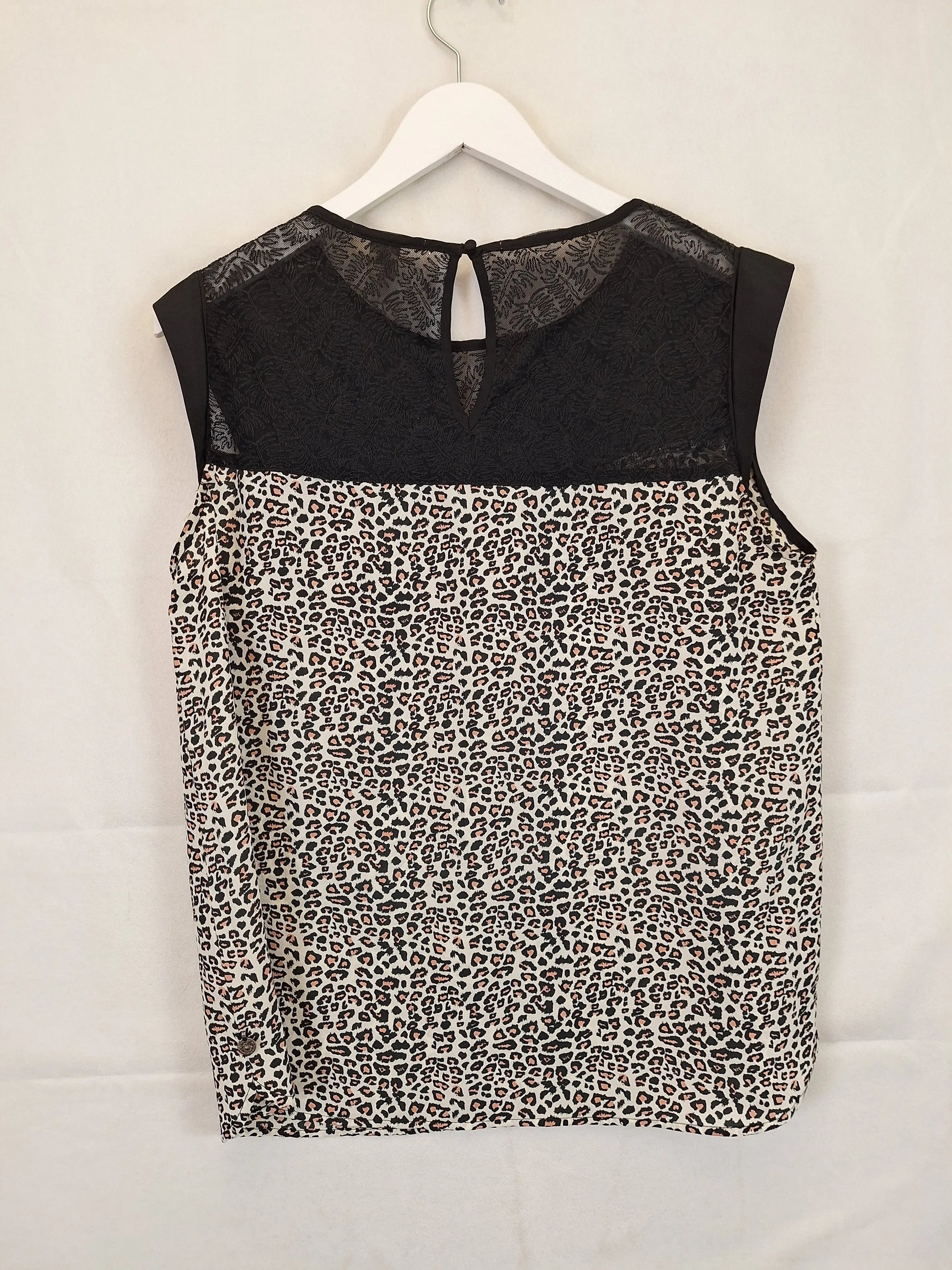 Maison Scotch Cheetah Print Work Top Size 12 by SwapUp-Online Second Hand Store-Online Thrift Store
