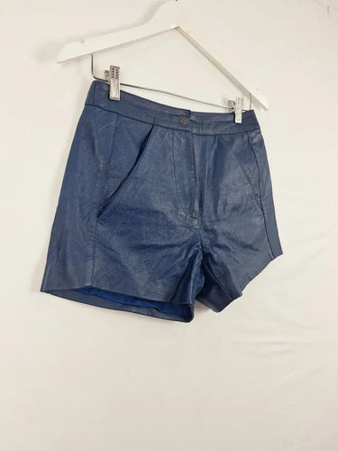 Manning Cartell Cobalt Tailored Leather Shorts Size 8 by SwapUp-Online Second Hand Store-Online Thrift Store