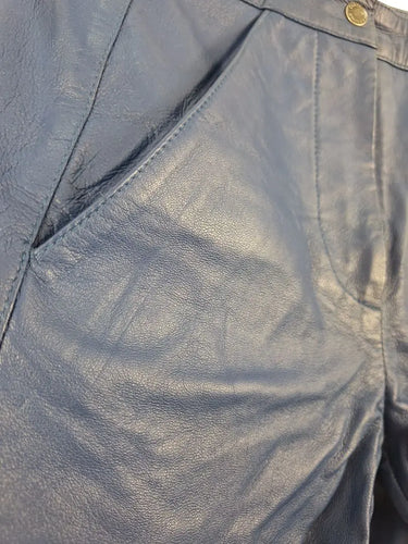 Manning Cartell Cobalt Tailored Leather Shorts Size 8 by SwapUp-Online Second Hand Store-Online Thrift Store