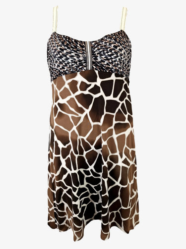 Marc Cain Vintage Giraffe Swing Mini Dress Size L by SwapUp-Online Second Hand Store-Online Thrift Store