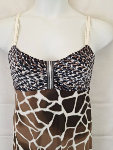 Marc Cain Vintage Giraffe Swing Mini Dress Size L by SwapUp-Online Second Hand Store-Online Thrift Store