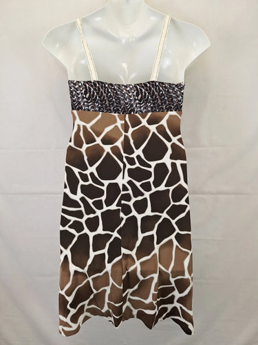 Marc Cain Vintage Giraffe Swing Mini Dress Size L by SwapUp-Online Second Hand Store-Online Thrift Store