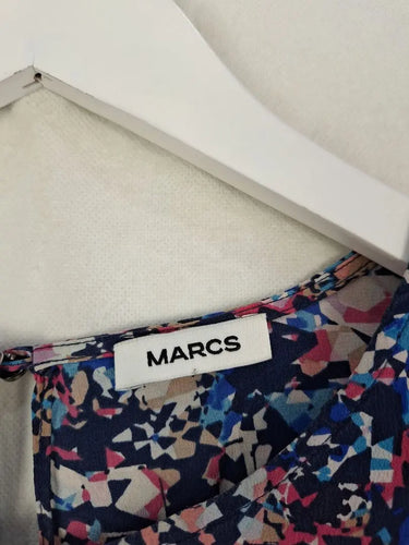 Marcs Colourful Geometric Silk Top Size 8 by SwapUp-Online Second Hand Store-Online Thrift Store
