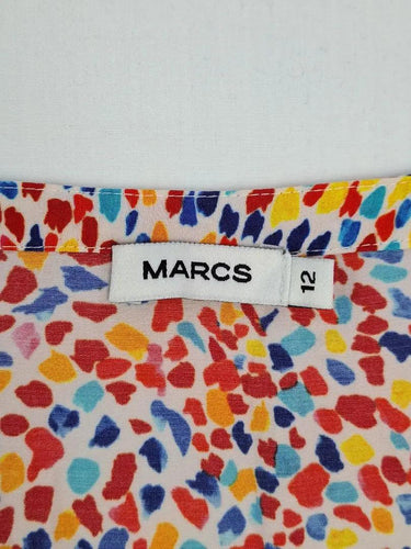Marcs Confetti Soft Gathered Midi Dress Size 12 by SwapUp-Online Second Hand Store-Online Thrift Store