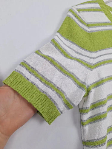Marcs Guacamole Sparkle Stripe Knit Top Size XL by SwapUp-Online Second Hand Store-Online Thrift Store