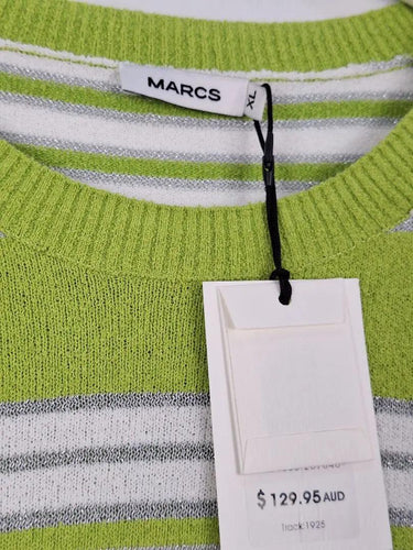 Marcs Guacamole Sparkle Stripe Knit Top Size XL by SwapUp-Online Second Hand Store-Online Thrift Store