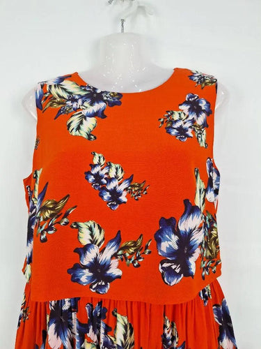 Marcs Vibrant Orange Flower Dress Size 10 by SwapUp-Online Second Hand Store-Online Thrift Store
