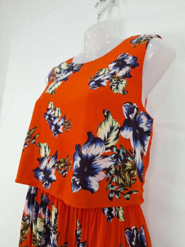 Marcs Vibrant Orange Flower Dress Size 10 by SwapUp-Online Second Hand Store-Online Thrift Store