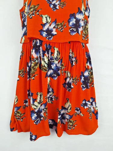 Marcs Vibrant Orange Flower Dress Size 10 by SwapUp-Online Second Hand Store-Online Thrift Store