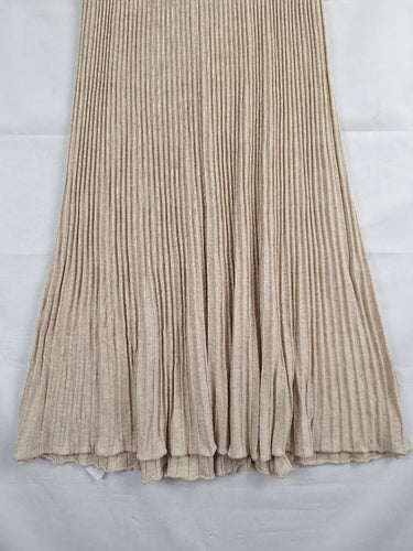 Marle Oatmeal Soft Flared Rib Knit Maxi Skirt Size 8 by SwapUp-Online Second Hand Store-Online Thrift Store